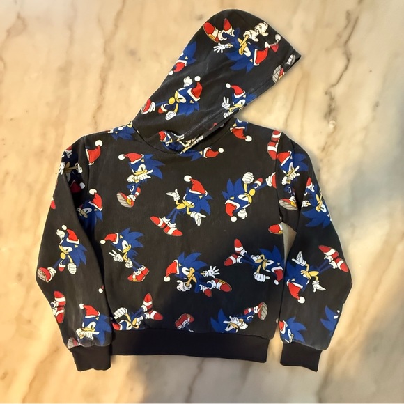 Sonic The Hedgehog Other - Sonic the Hedgehog charcoal Hoodie Sweater size 6/7